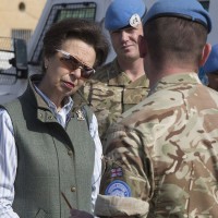 Princess Anne visits troops in Cyprus