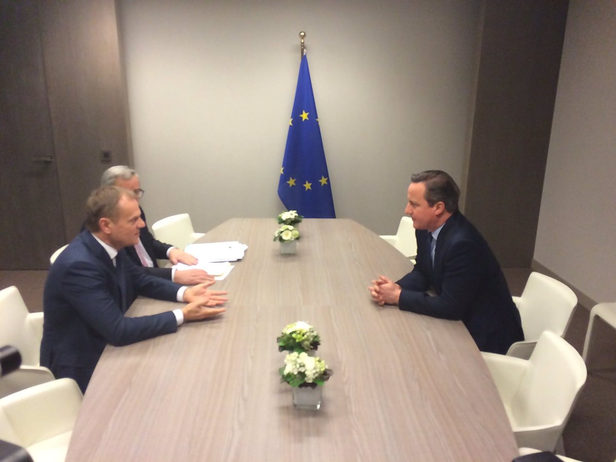 Donald Tusk, David Cameron, Jean-Claude Juncker