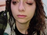 woman struck with water cannon cyprus